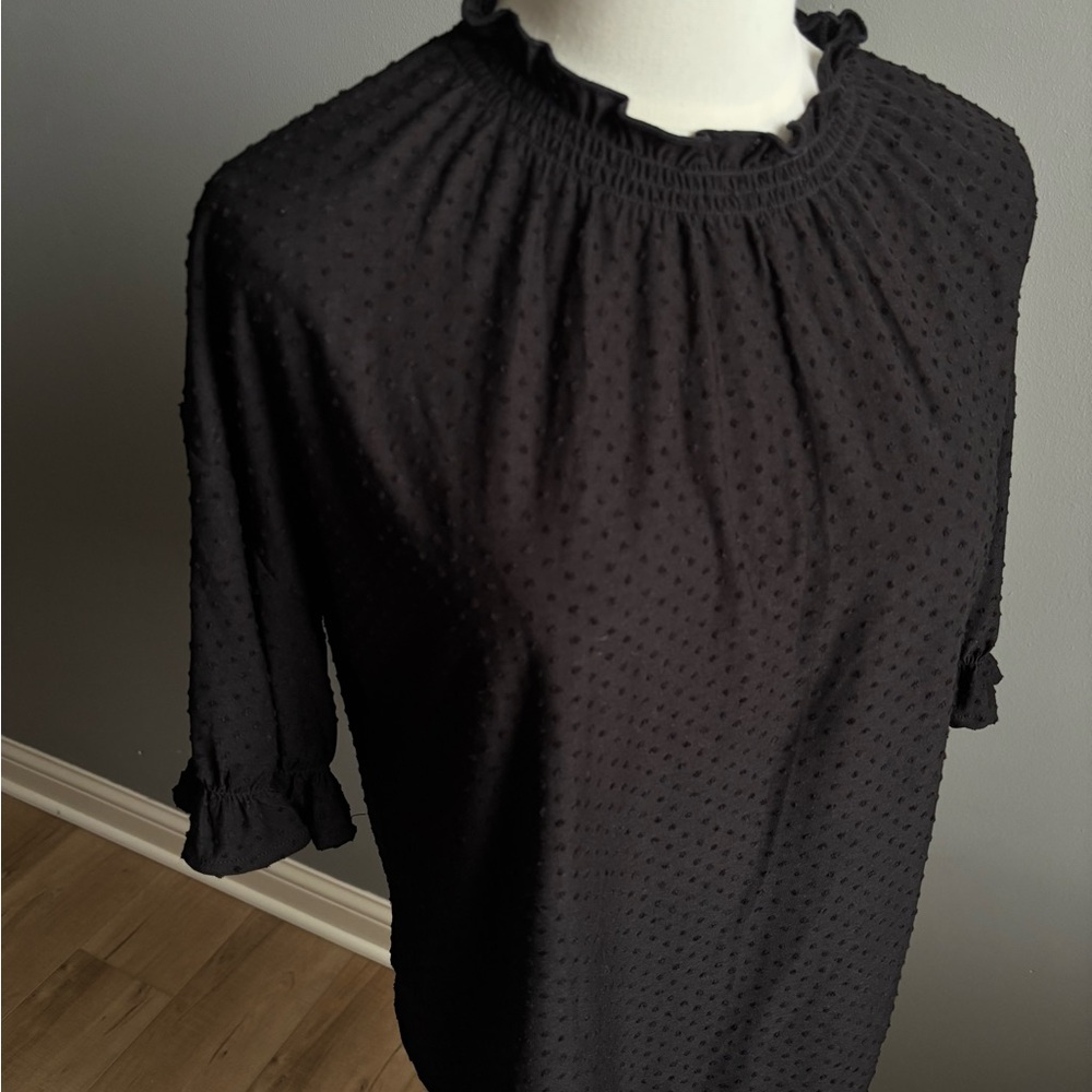 Madewell Texture & Thread Clip Dot Ruffle Top - Picture 5 of 7